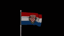 hrvatska croatia flag waving