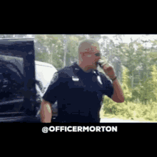 officer morton badge cool cop sunglasses thin blue line