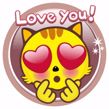 yellow cat face sticker emoji