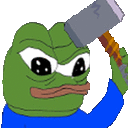 Pepe The Frog Hammer Sticker - Pepe The Frog Pepe Hammer Stickers