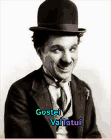 Gostei Valtatui Charlie Chaplin GIF - Gostei Valtatui Charlie Chaplin Grin GIFs