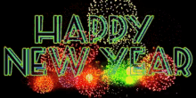Happy New Year Fireworks GIF - Happy New Year Fireworks Celebrate GIFs