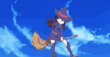Little Witch Academia Witchs Broom GIF - Little Witch Academia Witchs Broom Flying Broom GIFs