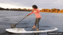 Paddle Board GIF - Paddle Board Stand Up Paddle Board Fail GIFs