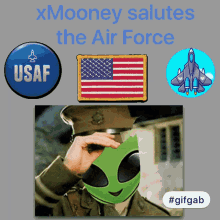 Xmooney Salutes GIF - Xmooney Salutes Air Force GIFs