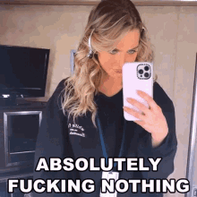 Absolutely Fucking Nothing Anne Winters GIF - Absolutely Fucking Nothing Anne Winters Im Doing Nothing GIFs
