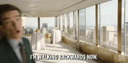 Backwards Walk Backwards GIF - Backwards Walk Backwards John Mulaney GIFs