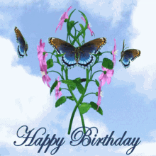 Happy Birthday Happy Birthday Flowers GIF - Happy Birthday Happy Birthday Flowers Clematis GIFs