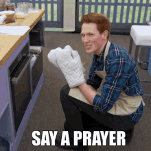 Me Before Tasting Anything I Cook GIF - Great British Baking Show Say A Prayer Baking GIFs