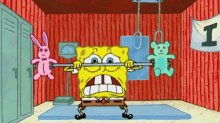 Spongebob Lifting GIF - Spongebob Lifting Weights GIFs