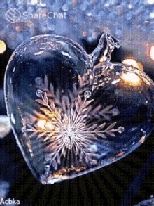 Heart Snowflake GIF - Heart Snowflake Shine GIFs