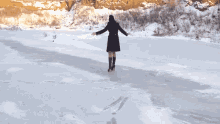 high heels heels on ice snow sliding walking
