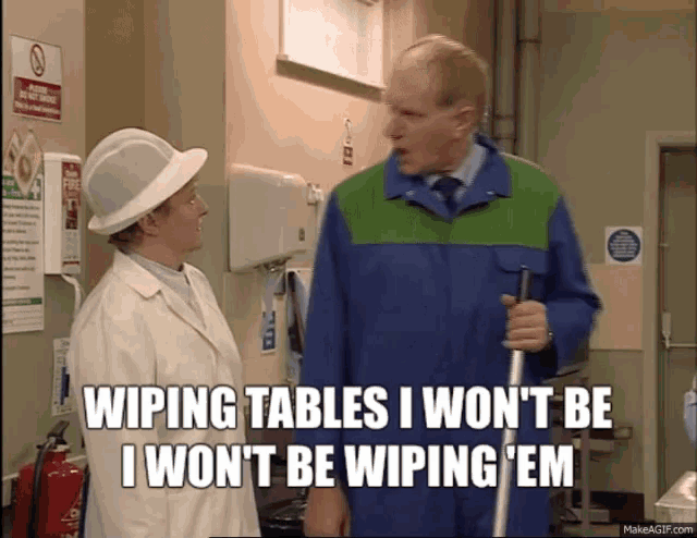 Dinnerladies I Wont Be Wiping Tables GIF - Dinnerladies I Wont Be Wiping Tables Victoriawood GIFs