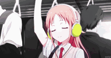 anime musioc player listening feeling it