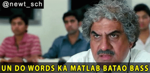 Un Do Words Ka Matlab Batao Bass Shashi Tharoor GIF - Un Do Words Ka Matlab Batao Bass Shashi Tharoor Boman Irani GIFs