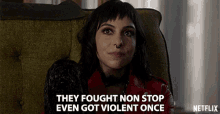 They Fought Non Stop Even Got Violent Once Minni Jo Mazzola GIF - They Fought Non Stop Even Got Violent Once Minni Jo Mazzola Marla GIFs