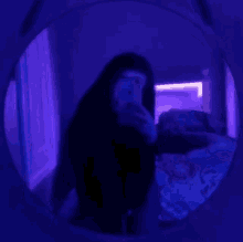 purple girl mirror mirror shot