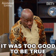 It Was Too Good To Be True Efe Omowale GIF - It Was Too Good To Be True Efe Omowale Assisted Living GIFs