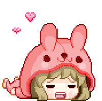 Cute Bunny Girl Heart Sticker - Cute Bunny Girl Heart Rolling Stickers