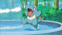 Pokemon Totodile GIF - Pokemon Totodile Splash GIFs