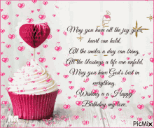 cupcake heart happy birthday