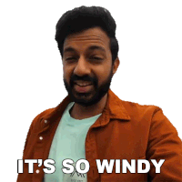 Its So Windy Faisal Khan Sticker - Its So Windy Faisal Khan Its Really Windy Stickers