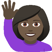 Raise Hand Joypixels Sticker - Raise Hand Joypixels Me Me Me Stickers