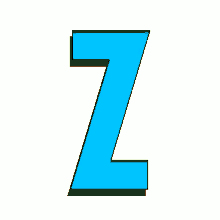 colorful z letter z different colors