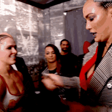 Ronda Rousey Champagne GIF - Ronda Rousey Champagne Nia Jax GIFs