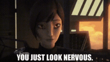 Star Wars Sabine Wren GIF - Star Wars Sabine Wren You Just Look Nervous GIFs
