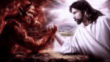 Devil And God Arm Wrestling GIF - Devil And God Arm Wrestling GIFs