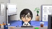 Tomodachi Life Office GIF - Tomodachi Life Office Typing GIFs