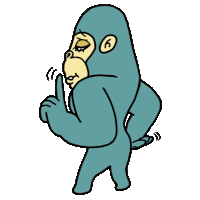 Idol Gorilla Sticker - Idol Gorilla Animal Stickers