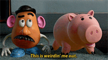 Toy Story Hamm GIF - Toy Story Hamm This Is Weirdin Me Out GIFs