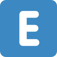 Letter E Logo Sticker - Letter E Logo Letter Stickers