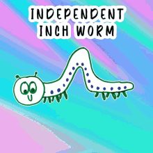 Independent Inch Worm Veefriends GIF - Independent Inch Worm Veefriends On My Own GIFs