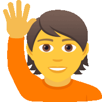 Person Raising Hand People Sticker - Person Raising Hand People Joypixels Stickers