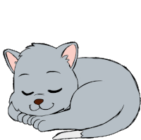 Cat Sleeping Sticker - Cat Sleeping Cute Stickers
