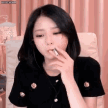 Asian Girl Smoking Weed