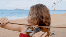 Playing Violin Taylor Davis GIF - Playing Violin Taylor Davis How Far I Will Go Song GIFs
