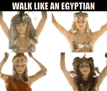 Bangles Walk Like An Egyptian GIF - Bangles Walk Like An Egyptian 80s Music GIFs
