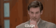 Jim Carrey Cough GIF - Cough Cough Cough Clear Throat GIFs