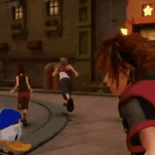 Sora Kingdom Of Hearts GIF - Sora Kingdom Of Hearts Fighting GIFs