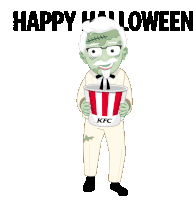Happy Halloween Kfc Sticker - Happy Halloween Kfc Mpm Stickers