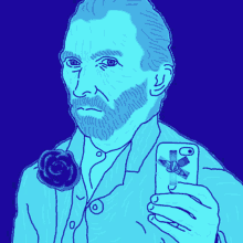 Vincent Van Gogh Selfie GIF - Vincent Van Gogh Selfie Art GIFs