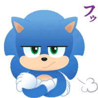 Sonic Grumpy Sticker - Sonic Grumpy Pout Stickers