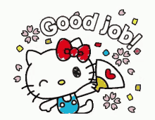 good luck hello kitty good job confetti throw