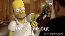 Homer Simpson The Simpsons GIF - Homer Simpson The Simpsons Pour One Out For The Homies Gif GIFs