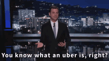 You Know What An Uber Uber Is, Right? GIF - Jimmy Kimmel Uber Taxi GIFs