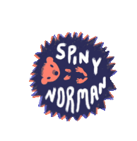 Spiny Norman Swirl Sticker - Spiny Norman Spin Swirl Stickers